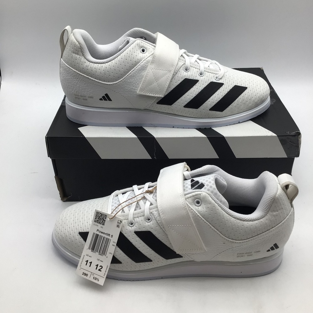 Adidas Powerlift 5 Weightlifting Shoes Mens‎ Size 11 White Black GW3821 NEW
